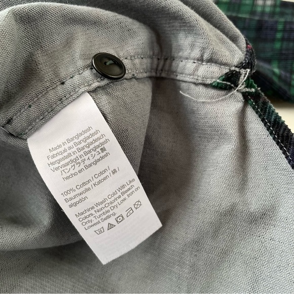 J.Crew Men's Garment Dyed Corduroy Tartan Patchwork Shacket Workshirt LARGE - Picture 8 of 11